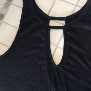 Torrid 3 Plus Size 3XL Black HighNeck Ribbed Tank Top Long Line Soft comfy